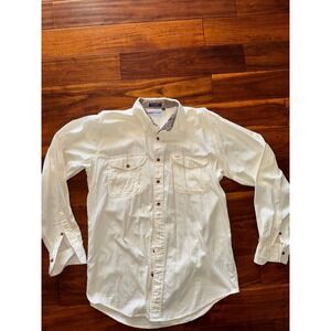 RBT Sport Mens L Tall Beige Single Needle Tailoring 100 Cotton Pocket Shirt